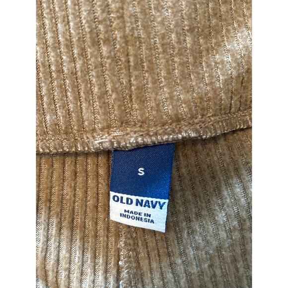 NWT Old Navy Tan Ribbed Sweater Pants Wide Elastic Waist Ankle Pants Size Small - Picture 3 of 5